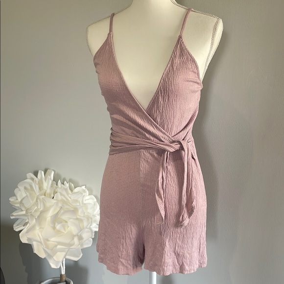 Love tree Pink Wrap Romper - Picture 1 of 6